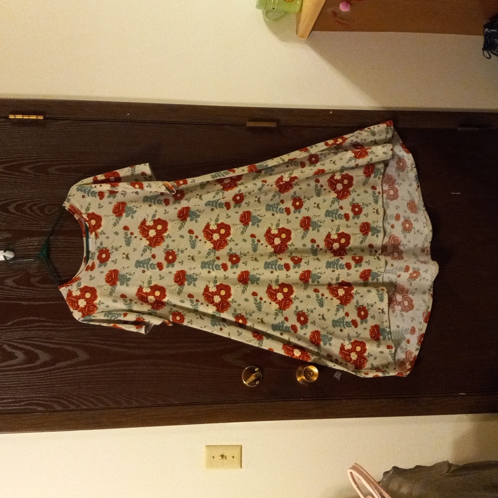 LulaRoe maxi aline short sleeve dress. Floral, beachy, festival, boho. Size 2x